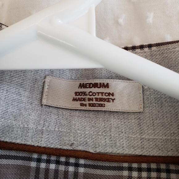 Peter Millar Long Sleeve Grey Plaid Shirt Mens Med - Picture 5 of 7